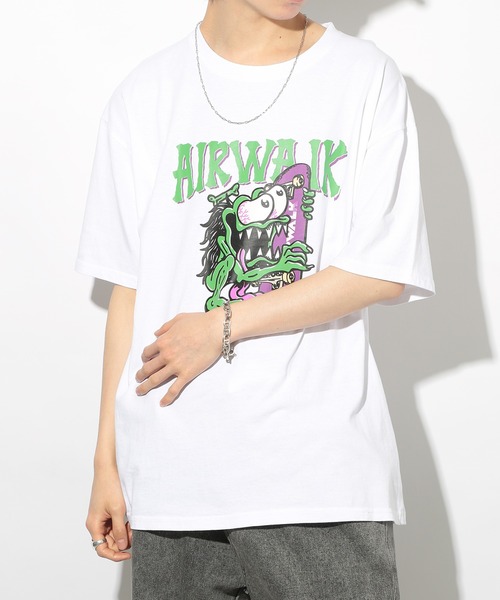 AIRWALK（エアウォーク）の「【AIRWALK】プレーン＆ピグメント加工半袖プリントTシャツ オーバーサイズ AWM42400/AWM42401/AWM42402（Tシャツ/カットソー・メンズ・パープル/ホワイト/ホワイト系その他3/パープル系その他2/ブラック/ブラック系その他2/ホワイト系その他2/ブラック系その他3/グレー・M/L/LL）」の21枚目の写真