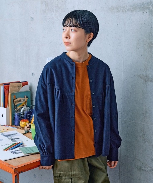 PAR ICI（パーリッシィ）の「USAコットン 製品染めポケットカットソー（Tシャツ/カットソー・レディース・グリーン/オレンジ/ホワイト・FREE）」の12枚目の写真