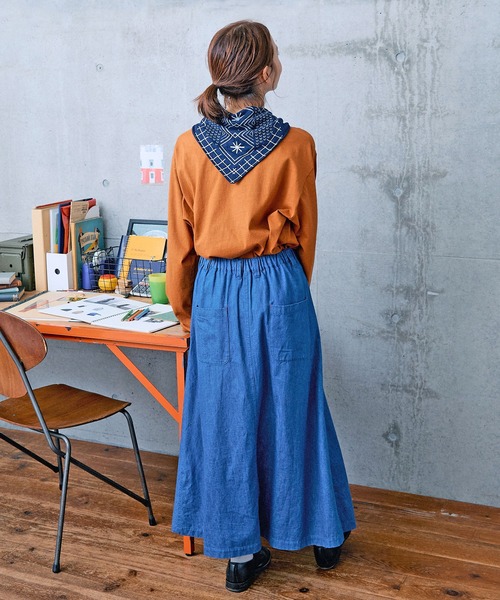 PAR ICI（パーリッシィ）の「USAコットン 製品染めポケットカットソー（Tシャツ/カットソー・レディース・グリーン/オレンジ/ホワイト・FREE）」の18枚目の写真