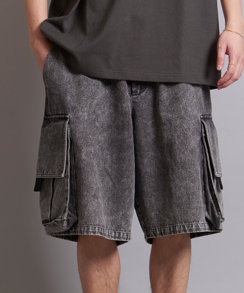 GALLIS ADDICTION（ガリスアディクション）の「GA WIDE CARGO SHORTS（カーゴパンツ・メンズ・ブラック/インディゴブルー/ブラック系/カーキ・M/L）」の3枚目の写真