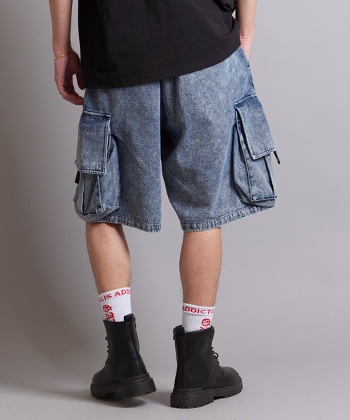 GALLIS ADDICTION（ガリスアディクション）の「GA WIDE CARGO SHORTS（カーゴパンツ・メンズ・ブラック/インディゴブルー/ブラック系/カーキ・M/L）」の11枚目の写真
