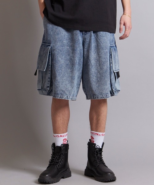 GALLIS ADDICTION（ガリスアディクション）の「GA WIDE CARGO SHORTS（カーゴパンツ・メンズ・ブラック/インディゴブルー/ブラック系/カーキ・M/L）」の9枚目の写真