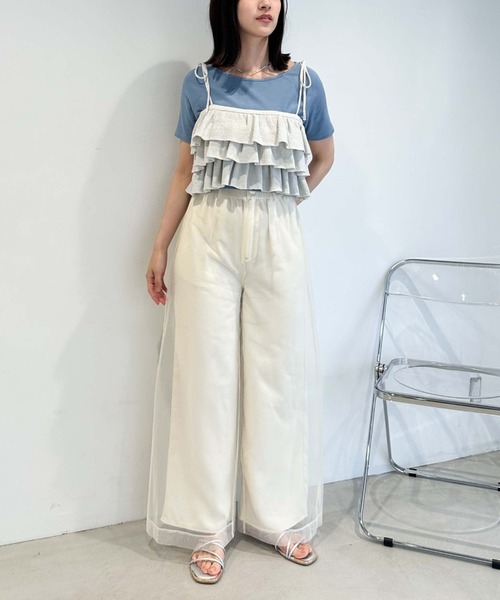 archives(アルシーヴ)の「ラメフリルニットビスチェ(Tシャツ/カットソー・レディース・アイボリー/ブラック/ブルー・MEDIUM)」の14枚目の写真