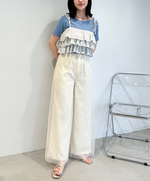 archives(アルシーヴ)の「ラメフリルニットビスチェ(Tシャツ/カットソー・レディース・アイボリー/ブラック/ブルー・MEDIUM)」の15枚目の写真