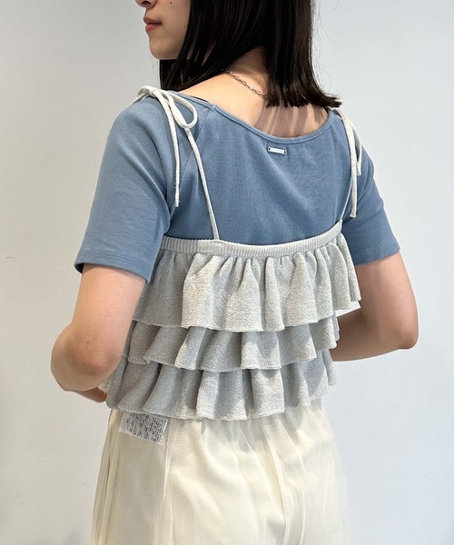 セール】ラメフリルニットビスチェ（Tシャツ/カットソー