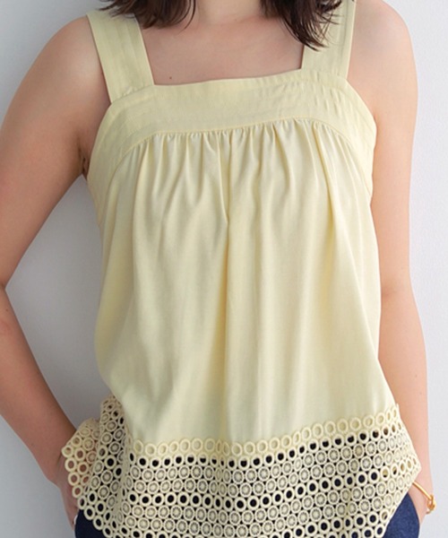 SOUAIRE（mhs）レースラインノースリーブ