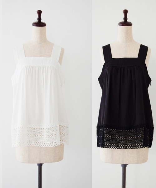 SOUAIRE（mhs）レースラインノースリーブ