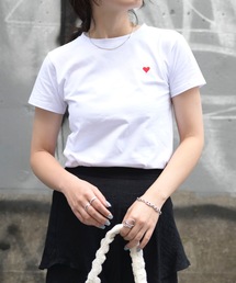 ハートロゴ刺繍コンパクトTシャツ