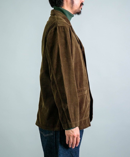OMNIGOD（オムニゴッド）の「[OMNIGOD mens / オムニゴッド] 8Wコーデュロイ ユーロワークジャケット（ミリタリージャケット・メンズ・ネイビー/オリーブ・4/2/3）」の12枚目の写真