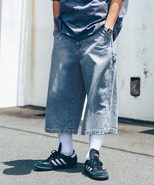 RAGEBLUE（レイジブルー）の「7分丈/デニムペインターワイドパンツ（デニムパンツ・メンズ・グレー/ブルー・MEDIUM/LARGE）」の10枚目の写真