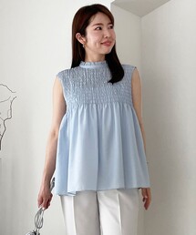 【WEB限定】シアーシャーリングブラウス