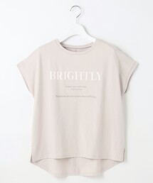 フレンチスリーブロゴプリント Tシャツ