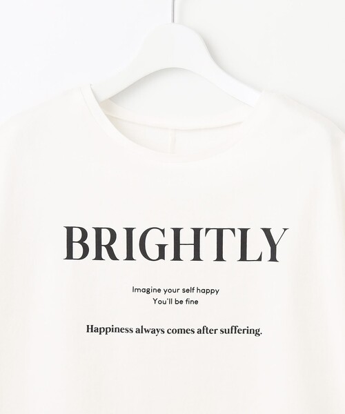 Feroux(フェルゥ)の「フレンチスリーブロゴプリント Tシャツ(Tシャツ/カットソー・レディース・ホワイト系/ベージュ系/グレー系・F)」の18枚目の写真