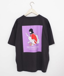 TC天竺 アソート プリント オーバーサイズTシャツ ロゴ イラスト バックプリント