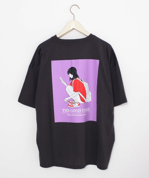 セール】TC天竺 アソート プリント オーバーサイズTシャツ ロゴ
