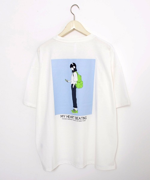 セール】TC天竺 アソート プリント オーバーサイズTシャツ ロゴ