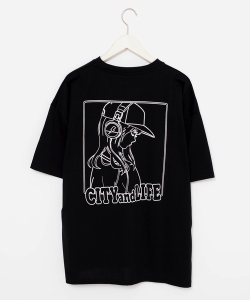 セール】TC天竺 アソート プリント オーバーサイズTシャツ ロゴ