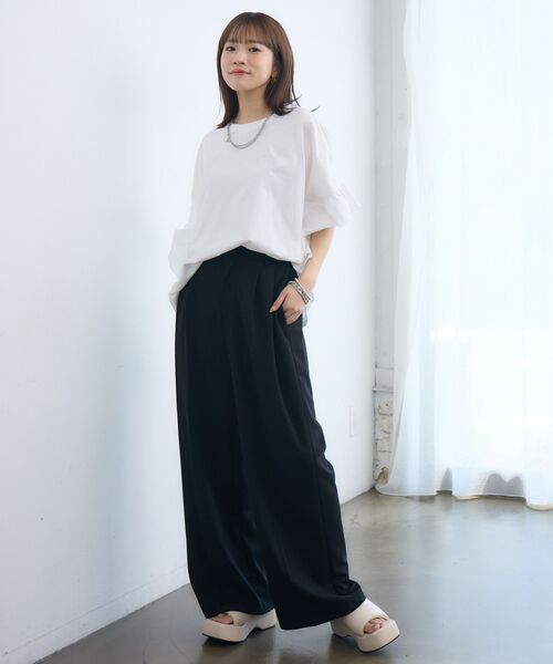 RETRO GIRL(レトロガール)の「スラックスパンツ(スラックス・レディース・ブラック/ピンク/ブルー/ナチュラル・FREE)」の6枚目の写真