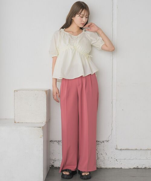 RETRO GIRL(レトロガール)の「スラックスパンツ(スラックス・レディース・ブラック/ピンク/ブルー/ナチュラル・FREE)」の14枚目の写真