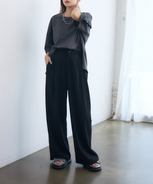 RETRO GIRL(レトロガール)の「スラックスパンツ(スラックス・レディース・ブラック/ピンク/ブルー/ナチュラル・FREE)」の11枚目の写真