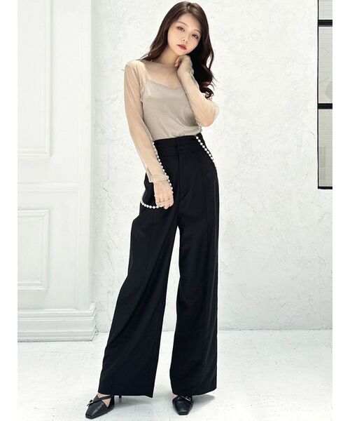 RESEXXY（リゼクシー）の「グリッターシアートップス（Tシャツ/カットソー・レディース・ブラック/ベージュ/レッド・FREE）」の16枚目の写真