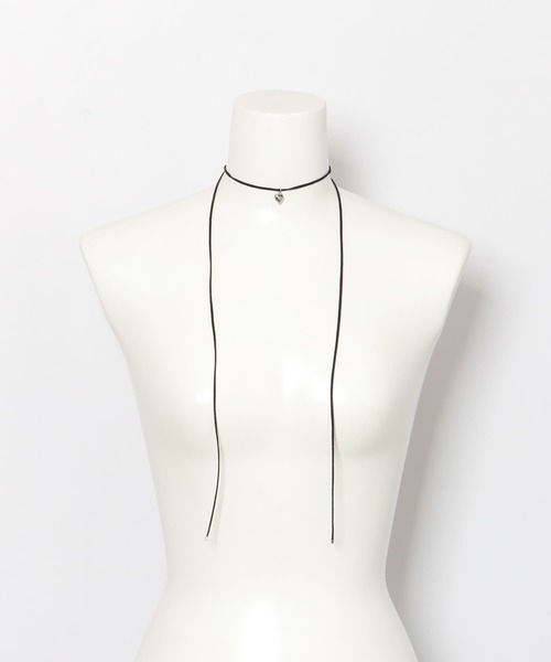 URBAN RESEARCH ROSSO WOMEN(アーバンリサーチ ロッソ)の「ハートモチーフチョーカー(ネックレス・レディース・ブラック・FREE)」の2枚目の写真