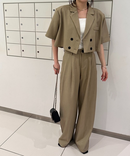 セール】クロップドジャケットパンツセットアップ（セットアップ