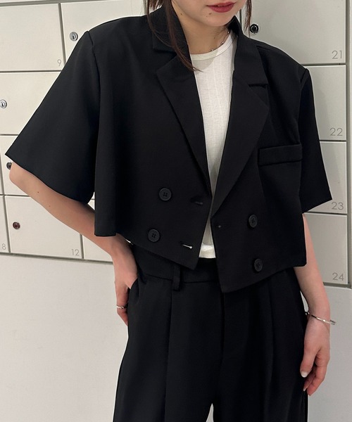 セール】クロップドジャケットパンツセットアップ（セットアップ