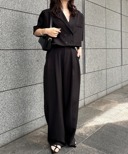 セール】クロップドジャケットパンツセットアップ（セットアップ
