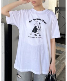 【RGY】BY YOUR SIDE デザインプリントTシャツ (CP)