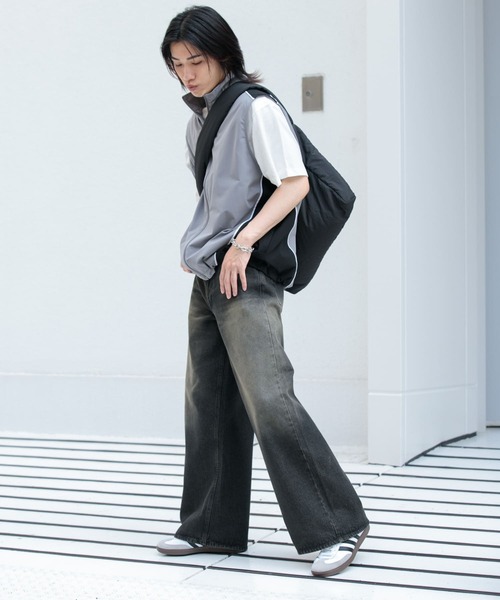 SENSE OF PLACE by URBAN RESEARCH（センスオブプレイスバイアーバンリサーチ）の「ヴィンテージライクデニムワイドパンツ（デニムパンツ・メンズ・インディゴブルー/ブラック・MEDIUM/LARGE）」の7枚目の写真