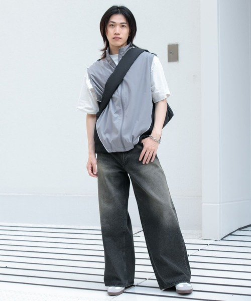 SENSE OF PLACE by URBAN RESEARCH（センスオブプレイスバイアーバンリサーチ）の「ヴィンテージライクデニムワイドパンツ（デニムパンツ・メンズ・インディゴブルー/ブラック・MEDIUM/LARGE）」の8枚目の写真