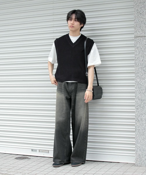 SENSE OF PLACE by URBAN RESEARCH（センスオブプレイスバイアーバンリサーチ）の「ヴィンテージライクデニムワイドパンツ（デニムパンツ・メンズ・インディゴブルー/ブラック・MEDIUM/LARGE）」の21枚目の写真