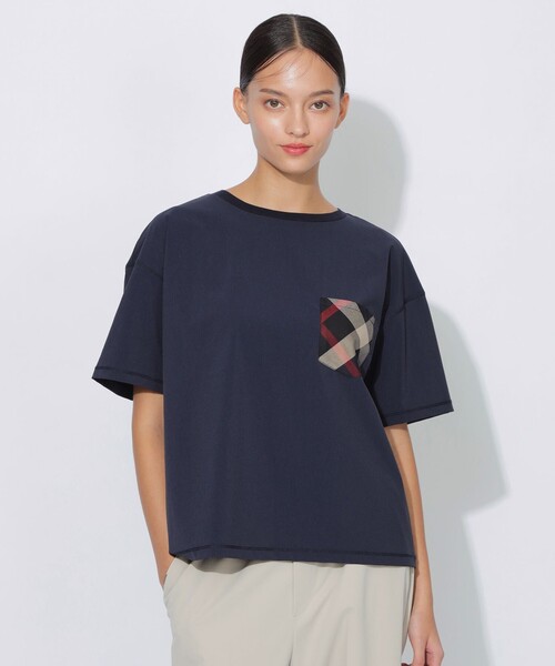 【はっ水】【接触冷感】【UNISEX】ナイロンストレッチリラックスポケットTシャツ(Tシャツ/カットソー)|CB CRESTBRIDGE(シービークレストブリッジ)