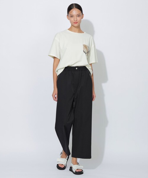 CB CRESTBRIDGE(シービークレストブリッジ)の「【はっ水】【接触冷感】【UNISEX】ナイロンストレッチリラックスポケットTシャツ(Tシャツ/カットソー・レディース・グリーン系その他5/ホワイト系その他/ネイビー・1/2/3)」の5枚目の写真