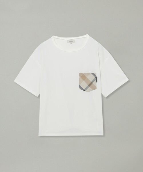 CB CRESTBRIDGE(シービークレストブリッジ)の「【はっ水】【接触冷感】【UNISEX】ナイロンストレッチリラックスポケットTシャツ(Tシャツ/カットソー・レディース・グリーン系その他5/ホワイト系その他/ネイビー・1/2/3)」の10枚目の写真