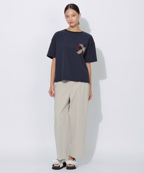 CB CRESTBRIDGE(シービークレストブリッジ)の「【はっ水】【接触冷感】【UNISEX】ナイロンストレッチリラックスポケットTシャツ(Tシャツ/カットソー・レディース・グリーン系その他5/ホワイト系その他/ネイビー・1/2/3)」の12枚目の写真