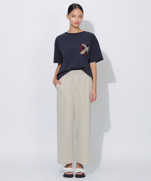 CB CRESTBRIDGE(シービークレストブリッジ)の「【はっ水】【接触冷感】【UNISEX】ナイロンストレッチリラックスポケットTシャツ(Tシャツ/カットソー・レディース・グリーン系その他5/ホワイト系その他/ネイビー・1/2/3)」の13枚目の写真