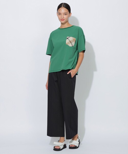 CB CRESTBRIDGE(シービークレストブリッジ)の「【はっ水】【接触冷感】【UNISEX】ナイロンストレッチリラックスポケットTシャツ(Tシャツ/カットソー・レディース・グリーン系その他5/ホワイト系その他/ネイビー・1/2/3)」の22枚目の写真