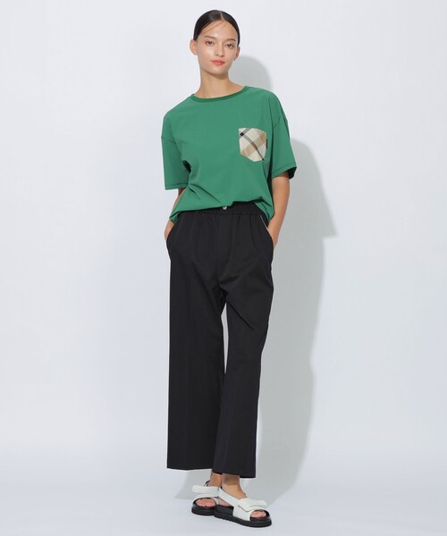 CB CRESTBRIDGE(シービークレストブリッジ)の「【はっ水】【接触冷感】【UNISEX】ナイロンストレッチリラックスポケットTシャツ(Tシャツ/カットソー・レディース・グリーン系その他5/ホワイト系その他/ネイビー・1/2/3)」の21枚目の写真