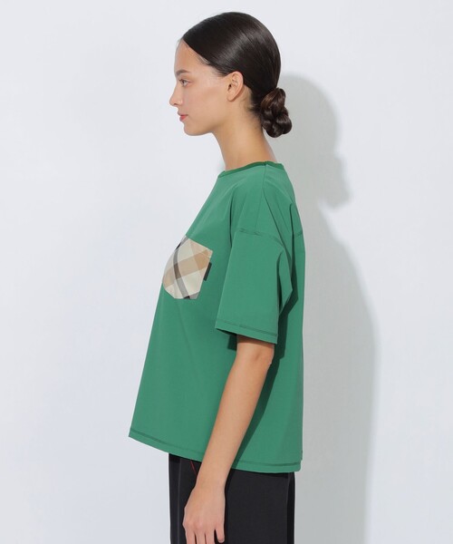 CB CRESTBRIDGE(シービークレストブリッジ)の「【はっ水】【接触冷感】【UNISEX】ナイロンストレッチリラックスポケットTシャツ(Tシャツ/カットソー・レディース・グリーン系その他5/ホワイト系その他/ネイビー・1/2/3)」の19枚目の写真