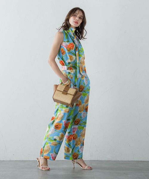 Viaggio Blu（ビアッジョブルー）の「【KEITA KAWASAKI × Viaggio Bluコラボ】Blue tulipワイドパンツ≪手洗い可能≫（その他パンツ・レディース・ライトブルー・M/S）」の11枚目の写真