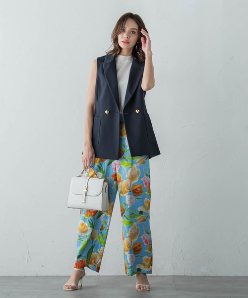 Viaggio Blu（ビアッジョブルー）の「【KEITA KAWASAKI × Viaggio Bluコラボ】Blue tulipワイドパンツ≪手洗い可能≫（その他パンツ・レディース・ライトブルー・M/S）」の15枚目の写真