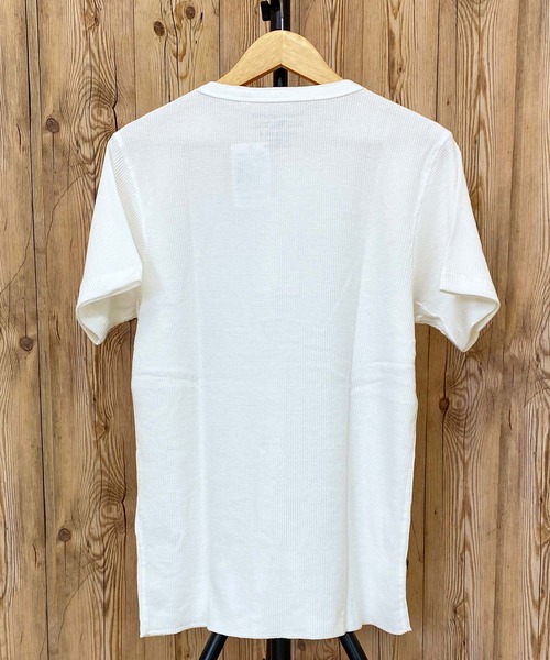 AVIREX（アヴィレックス）の「半袖 サーマル ヘンリーネック Tシャツ デイリーウェア（Tシャツ/カットソー・メンズ・オリーブ/ホワイト/ブラック/ネイビー/杢グレー・L/M/XL/2XL）」の10枚目の写真