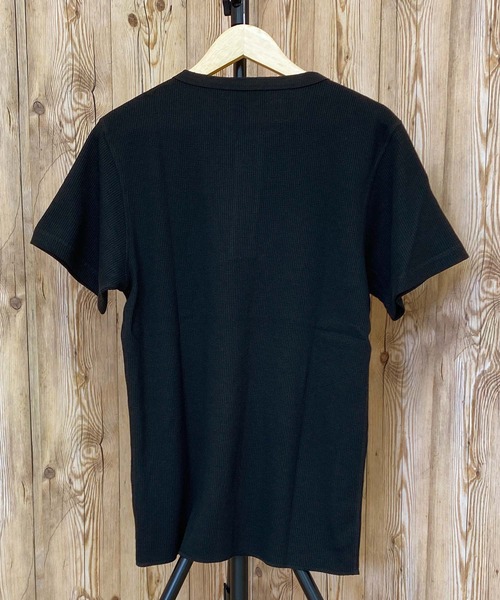 AVIREX（アヴィレックス）の「半袖 サーマル ヘンリーネック Tシャツ デイリーウェア（Tシャツ/カットソー・メンズ・オリーブ/ホワイト/ブラック/ネイビー/杢グレー・L/M/XL/2XL）」の13枚目の写真