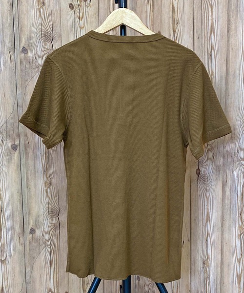 AVIREX（アヴィレックス）の「半袖 サーマル ヘンリーネック Tシャツ デイリーウェア（Tシャツ/カットソー・メンズ・オリーブ/ホワイト/ブラック/ネイビー/杢グレー・L/M/XL/2XL）」の19枚目の写真