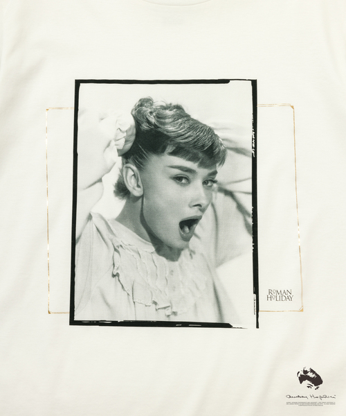 ROPE'（ロペ）の「【AUDREY HEPBURN COLLECTION BY JUN】プリントハーフスリーブ T シャツ（Tシャツ/カットソー・レディース・ホワイト系その他2/ホワイト系その他3/ホワイト系その他・FREE）」の4枚目の写真