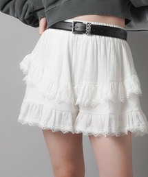 レースティアードミニパンツ