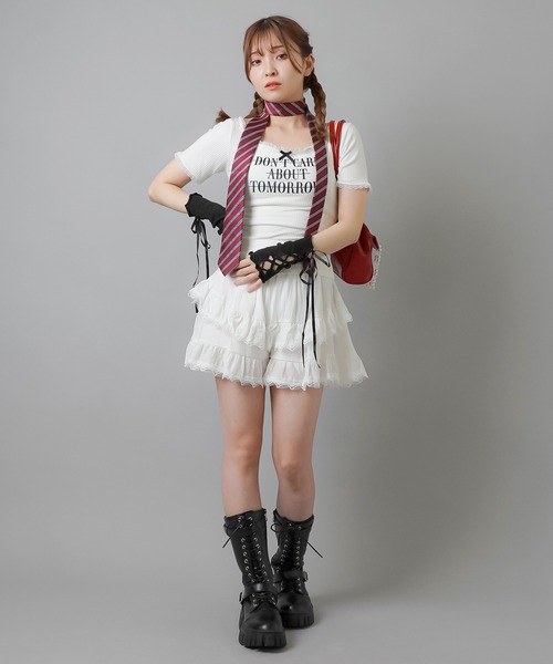 SPINNS（スピンズ）の「レースティアードミニパンツ（その他パンツ・レディース・オフホワイト・ONESIZE）」の20枚目の写真