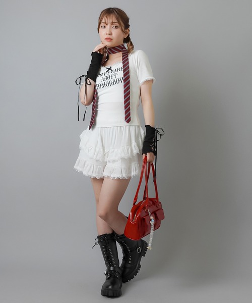 SPINNS（スピンズ）の「レースティアードミニパンツ（その他パンツ・レディース・オフホワイト・ONESIZE）」の21枚目の写真